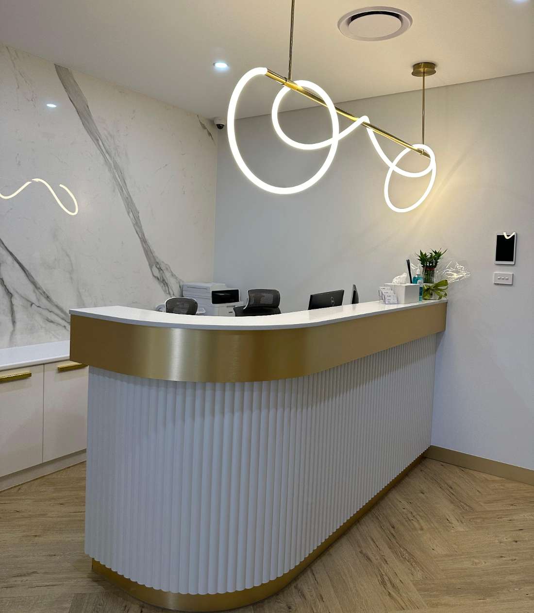 Front desk at a new dental practice in Roseville NSW